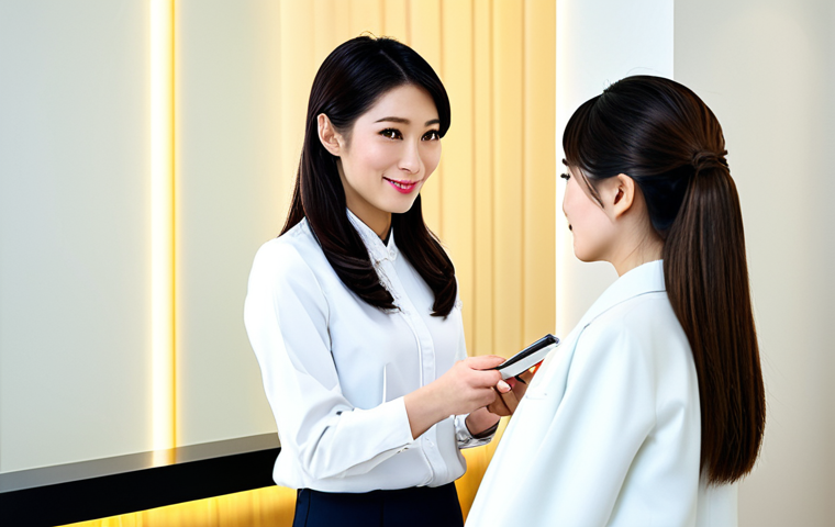 **

"A professional Japanese beauty consultant in a modest, stylish business outfit, advising a client in a modern, brightly lit salon, fully clothed, appropriate attire, safe for work, perfect anatomy, natural proportions, professional portrait, high quality, family-friendly."

**
