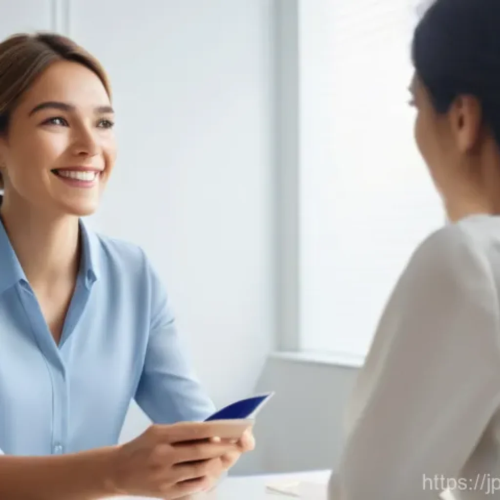 뷰티컨설턴트 새로운 직업군 소개 - A professional female beauty consultant, mid-30s, with a warm and approachable smile, wearing stylis...