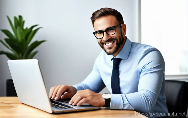 뷰티컨설턴트 필수 도구 리뷰 - A diverse female client in her mid-30s, with a curious and delighted expression, gazes into a large,...