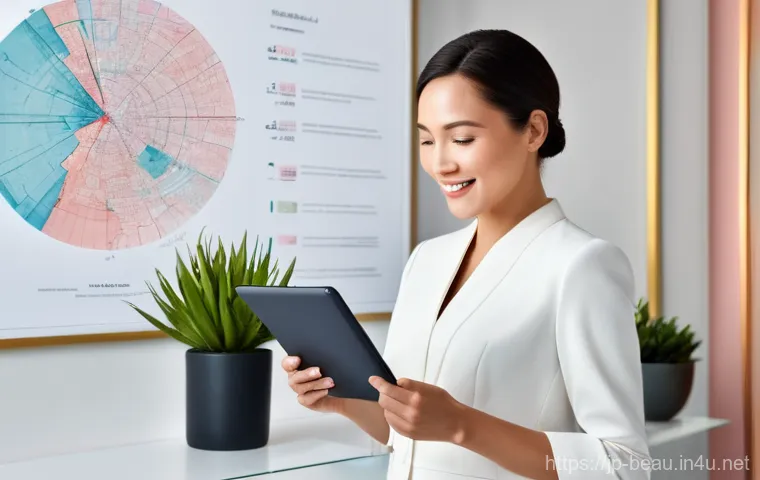 뷰티컨설턴트 관련 연구 자료 찾기 - **Prompt:** A beautiful, determined young Japanese woman in her late 20s, dressed in a smart, profes...