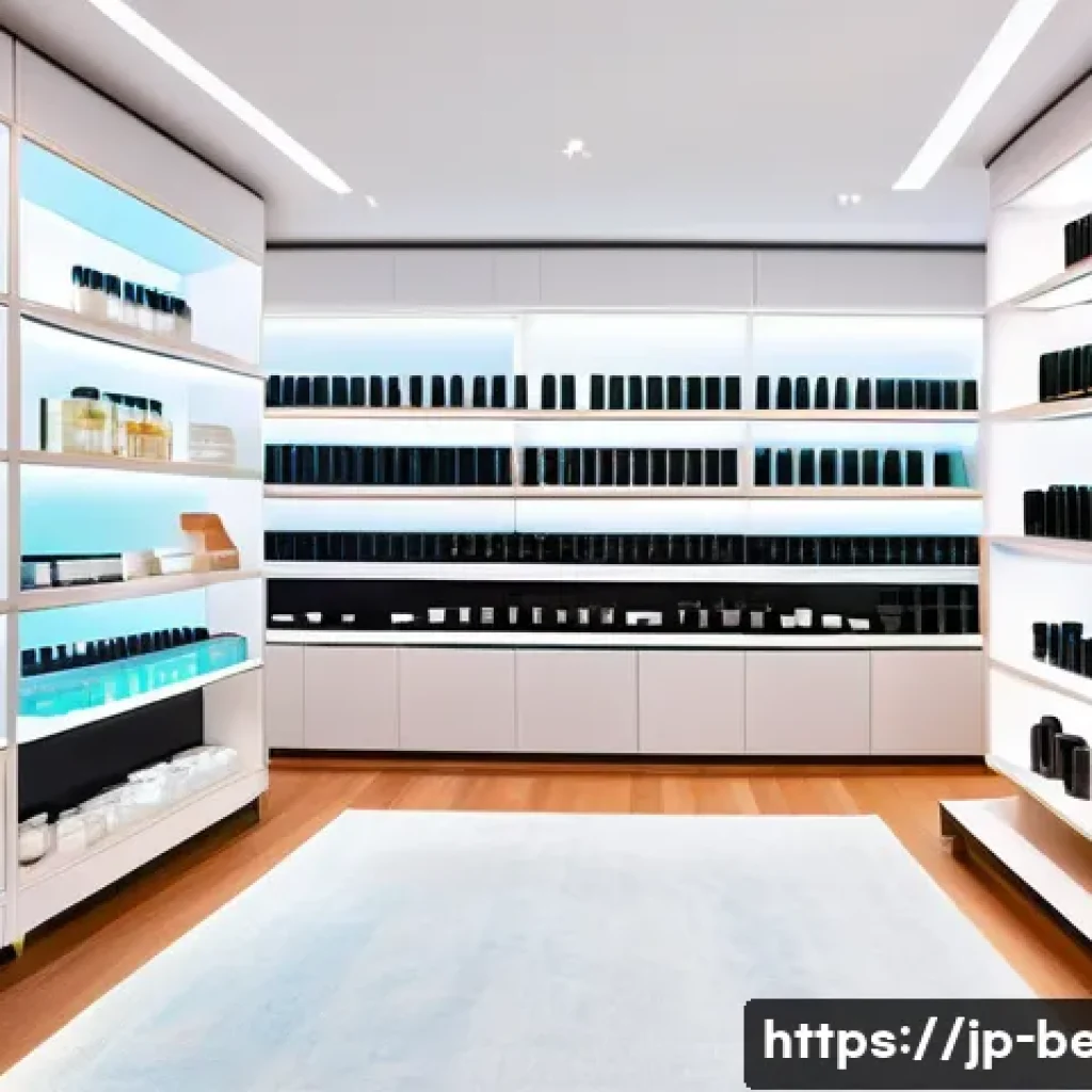 뷰티컨설턴트 커뮤니티 후기 공유 - A vibrant beauty community scene set in a modern Japanese-style room with soft natural lighting. Div...