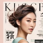 뷰티컨설턴트 포트폴리오 작성법 - A sleek, modern hair salon portfolio cover design featuring a minimalist layout with soft pastel bac...
