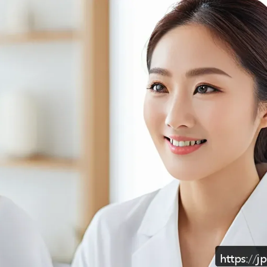 뷰티컨설턴트 실습 사례 연구 - A professional Japanese beauty consultant engaging attentively with a female client in a modern salo...