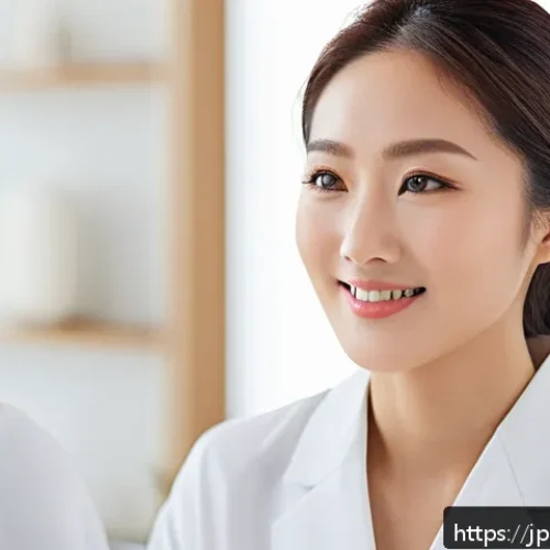 뷰티컨설턴트 실습 사례 연구 - A professional Japanese beauty consultant engaging attentively with a female client in a modern salo...